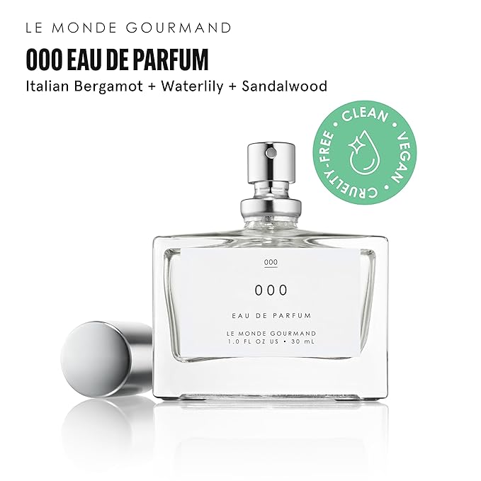 Le Monde Gourmand 000 Eau de Parfum Spray Perfume for Women, Clean Sandalwood, Bergamot & Water Lily Scent, Vegan & Cruelty Free, 1 fl oz (30 ml)