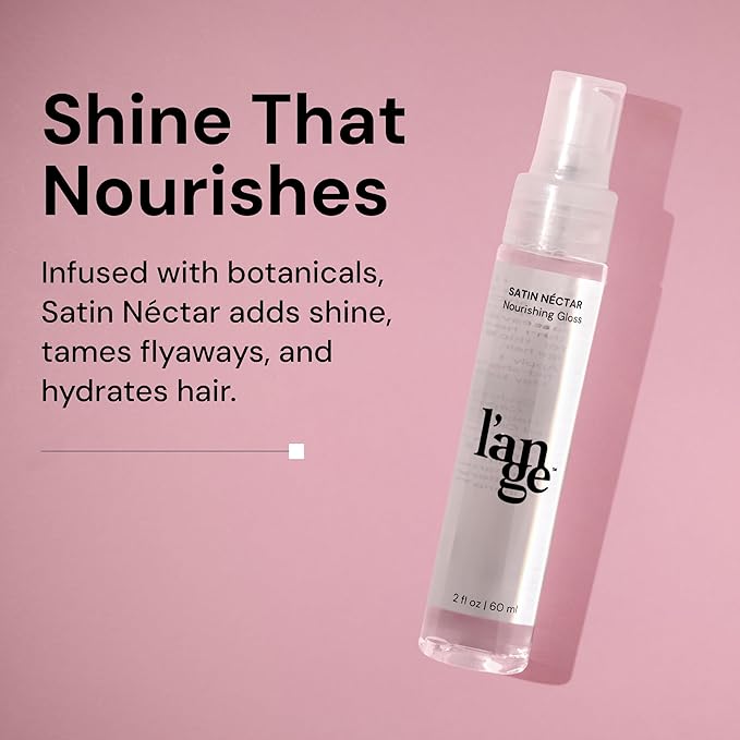 L'ANGE HAIR Satin Néctar Hair Serum | Moisturizing Hair Gloss for Smooth, Shiny Finish | Anti-Frizz Shine Enhancer | Lightweight Leave-In Hair Treatment | 2 fl oz