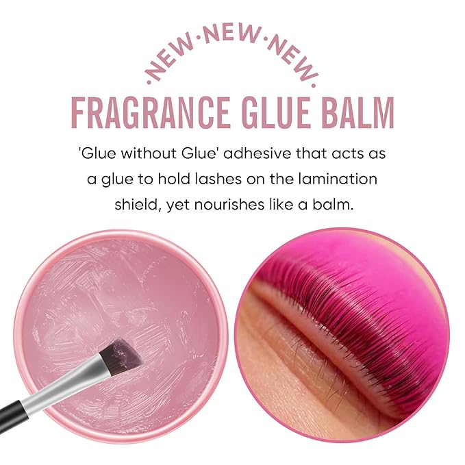 Lash Lift Glue Korean Lash Lift Balm Glue Eyelash Perm Balm Fruit Flavor Lifting Curling Gel for Lash Perm Kit 10g (Rose)