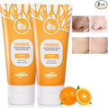 Orange Exfoliating Gel Scrub for Face and Body, Orange Peeling Gel, Deep Clean Pores, Remove Blackheads & Moisturize Skin for All Types Skin (2PCS)