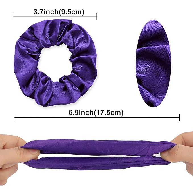 Silk Satin Scrunchies for Women Girls 36 PCS Hair Scrunchies Silk Satin Hair Ties for Thick Hair Bulk Hair Ties Hair Accessories