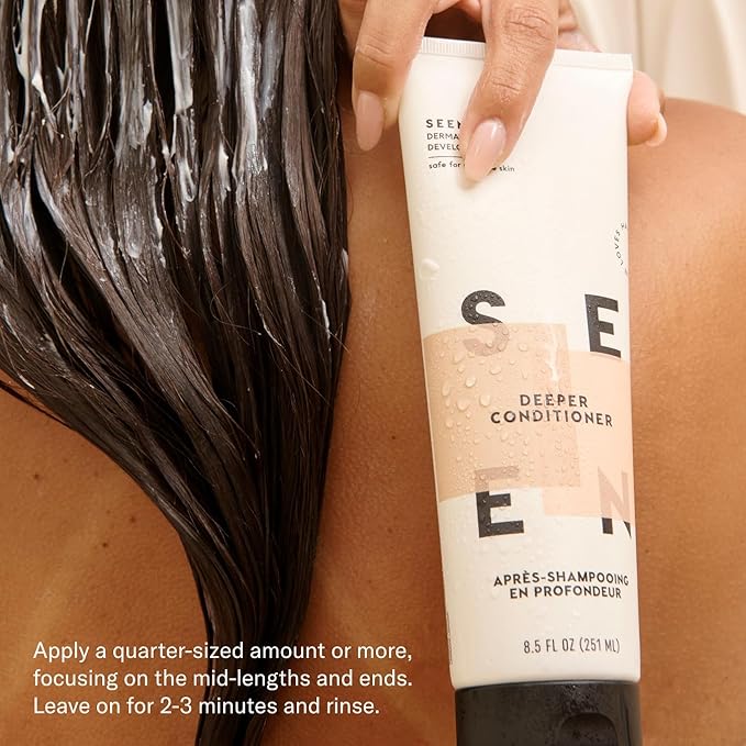 SEEN Deeper Conditioner Eco-Refill, Scented - Non-Comedogenic Hair Deeper Conditioner- Dermatologist-Developed - Safe for Sensitive, Eczema & Acne Prone Skin