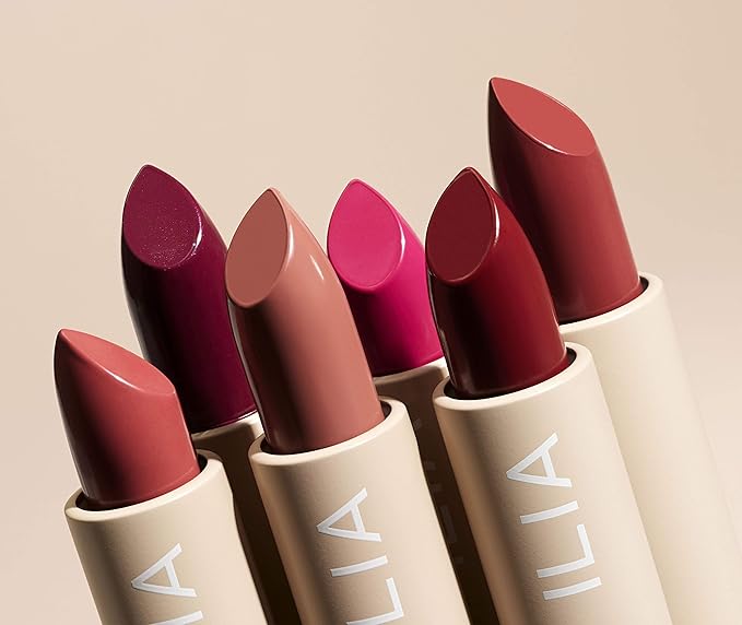ILIA - Color Block Lipstick | Non-Toxic, Vegan, Cruelty-Free, Hydrating + Long Lasting, No Budge Color with Full Coverage (Wild Aster (Berry Brown With Cool Undertones), 0.14 oz | 4 g)