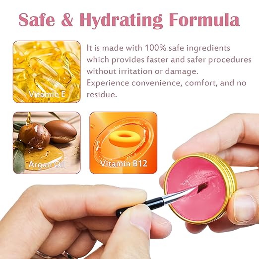 Libeauty Lash Lift Balm Lash Lift Glue Adhesive Strong Sticky Fruit Flavor Eyelash & Eyebrow Perm Glue Balm Brow Lamination Gel (Pink Rose, 10g/0.35oz)