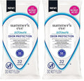 Summer's Eve Ultimate Odor Protection Daily Feminine Wipes, Gentle pH-Balanced Formula with Boric Acid Cleanses & Removes Vaginal Odor, Resealable Pack, 32 Body Wipes (Pack of 2)
