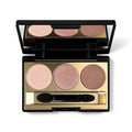 KYDA 3 Colors Eyeshadow Plaette, Shimmer Rose Golden Brown Eyeshadow, Pearl Champagne Eyes Shadow, Lasting High Pigmented Warm Rosy Eye Shadow, Mini Eyes Glitter Makeup Pallet for All Skin