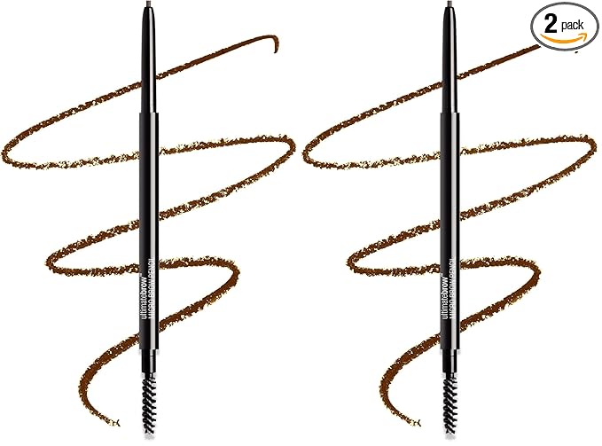 wet n wild Ultimate Brow Micro Eyebrow Retractable Pencil, Brunette, Ultra Fine 1.5mm Tip, Draws Tiny Brow Hairs (Pack of 2)