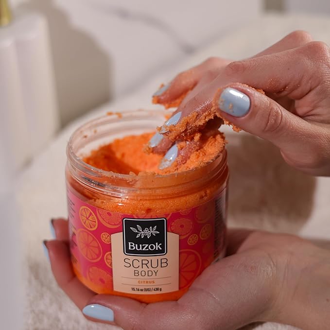 Citrus Body Scrub – Exfoliating Salt Scrub for Body Cleansing & Smoothing – Fresh Citrus Scent – For Shower & Bath Use