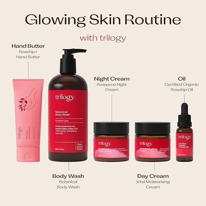 Trilogy Rosehip+ Hand Butter, Rich Nourishing Hand Cream with Rosapene, Ceramides and Shea Butter, 2.5 fl oz / 75ml
