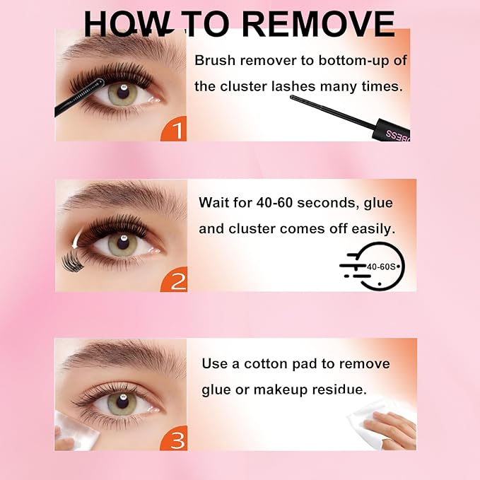 Lash Remover for Lash Extensions LAUBESS 10ml Lash Glue Remover Individual False Lash Cluster Remover DIY Lash Extension Remover Eyelash Glue Remover