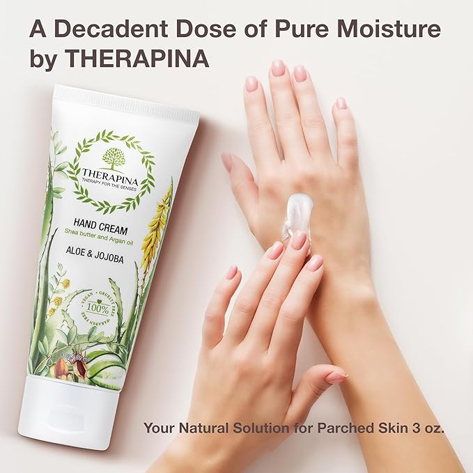 Aromatherapy Hand Cream for Dry Skin – Shea Butter Hand Cream for Women and Men with an Awakening, Long-Lasting Aloe and Jojoba Scent – Vegan Hand Cream Lotion for Dry Skin, 3 Oz.