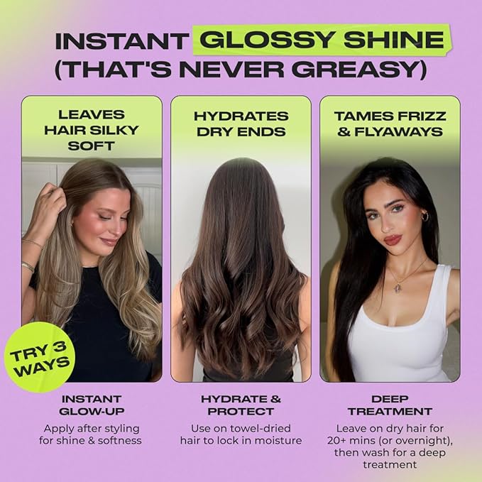 INH Hair Gloss Gems - Lightweight Hair Oil Perfume Capsules for Dry, Damaged, or Frizzy Strands, Smoothing Anti Frizz Shine Serum with Argan & Batana Oil, Vegan Leave In Treatment, 35 Capsules