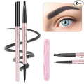 1-Pack Eyebrow Pencil, Brow Pen Dual-ends Thick & Fine Tip Retractable Waterproof Long-lasting Natural Eye Brows Makeup with Eyebrow Trimmer (Black)