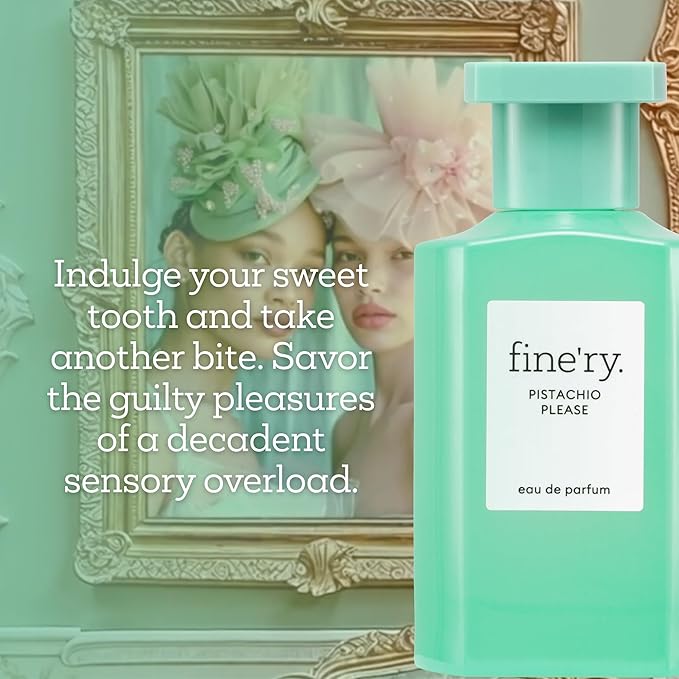 Fine'ry Pistachio Please Eau De Parfum & Body Mist Gift Set | Sweet & Nutty Notes Of Pistachio, Vanilla & Tonka | Fine Mist Spray & Perfume For Women | Fragrance Layering Duo (2oz + 5oz)