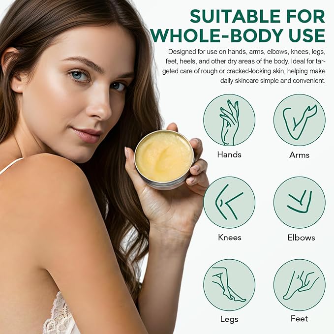 Tea Tree Oil Balm for Skin - Help Dry, Itchy Skin for Feet, Heels, Hands & Body, Hydrating Natural Formula Cream with Aloe Vera, Lavender & Green Tea - 60g