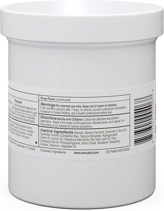emuaid EMUAIDMAX Eczema Ointment, Maximum Strength Soothing Relief for Eczema, Psoriasis, Athlete’s Foot, Jock Itch, Rashes, Itchy, Dry, Irritated Skin and Minor Skin Irritations, 16oz (Pack of 2)
