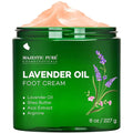 Majestic Pure Lavender Oil Foot Cream, Warming Cream - Calluses, Dry Cracked Feet, Hands, Heels, Elbow, Nails, and Knees - Softens & Moisturizes Skin - 8 oz