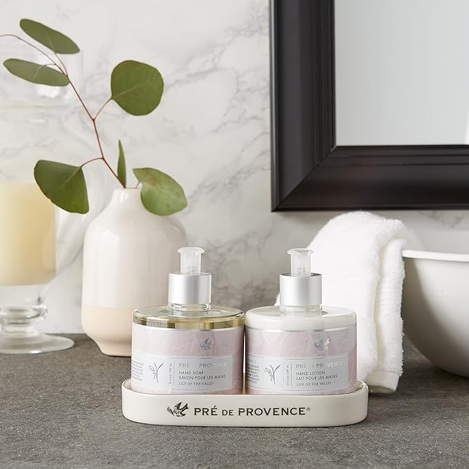Pre de Provence Collection Shea Butter Enriched Silky Smooth Emollient Hand Lotion, Lily of the Valley, 11 Fl Oz