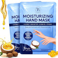 Repairing Hand Mask for Dry Cracked Hands, Hand Masks with Coconut, Shea Butter, Jojoba Oil & Vitamin E, Moisturizing Gloves, Skin Care Gifts for Women & Men, Self Care Gifts for Women (2 Pairs)