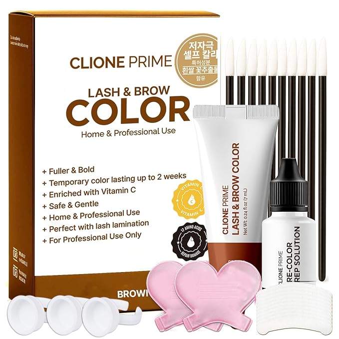 Korean Eye Brow Color Kit - Eye Lash Color Kit Brow Color for Eyebrows Lash Color Brown