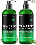 Tea Tree Shampoo and Conditioner Set 2x16oz - Dandruff Shampoo and Conditioner for Oily Hair, Dry Scalp - Natural Shampoo and Conditioner Set, Men & Women