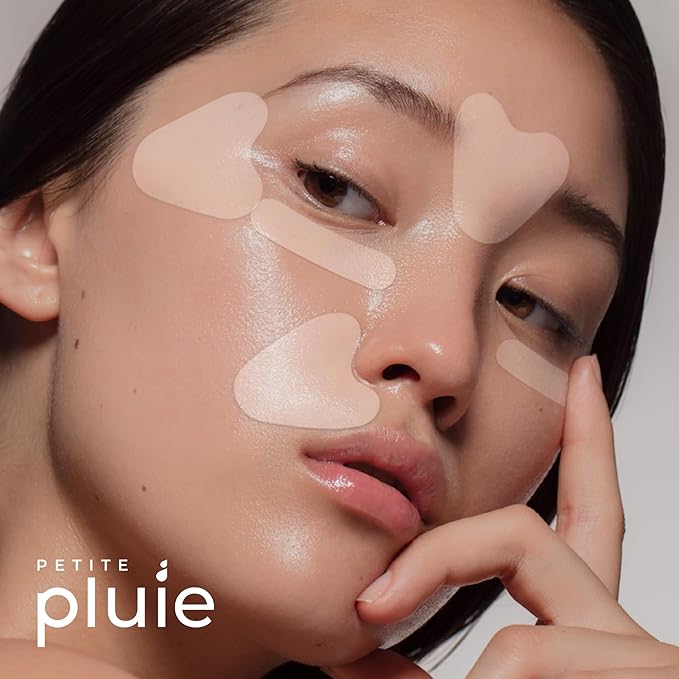 PETITE PLUIE Face Smoothing Wrinkle Patches (78 Count) | Overnight K-Beauty Anti Aging Skincare with Bakuchiol, Collagen & Peptides | For Frown Lines, Crow's Feet & Smile Lines | Made in Korea