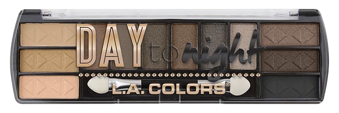 L.A. COLORS Day To Night 12 Color Eyeshadow Palette, Daylight, 0.28 Oz (Pack of 4)