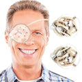 2pcs Clear Eye Shield for Cataract Surgery Hard Vented Eye Protector Patch with Extended Elastic Band, Plastic Eyes Guard Covering After Surgery for Sleeping Protection(Beige)
