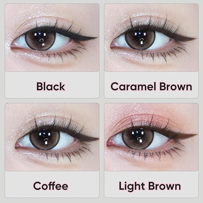Waterproof Gel Eyeliner Pencil - Highly Pigmented, Smudge-proof, Longwearing and Ultra-Fine Tip for Precise Eye Makeup - Built-in Brush for Easy Application - Ideal for women(04 Light Brown)