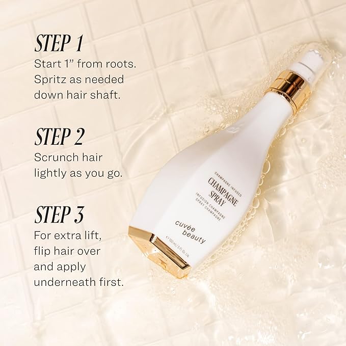 CUVÉE BEAUTY Cuvee Champagne Spray - 1.7 fl oz - Hair Texturizer - Provides Light Hold & Definition - Champagne-Infused Formula with Resveratrol & Ceramides - Color Safe