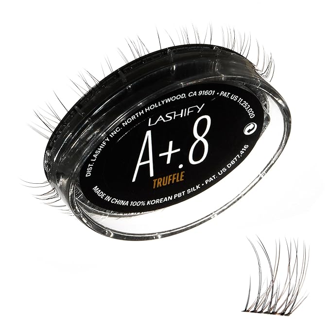 Lashify Amplify Plus+ 8mm Eyelash Extensions Refill in Truffle Color, Easy DIY False Lashes for the Most Delicate, Natural and Long Lasting Look