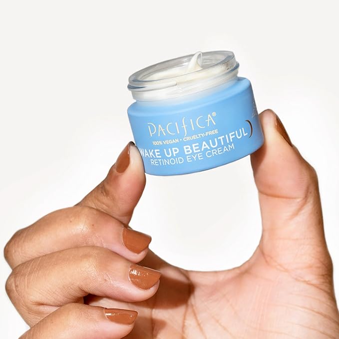 Pacifica Wake Up Beautiful Retinoid Eye Cream – Anti-Aging Under Eye Cream for Fine Lines & Wrinkles, Infused w/Retinoid, Melatonin & Mushrooms for Puffiness, Dark Circles & Eye Bags Daily Treatment