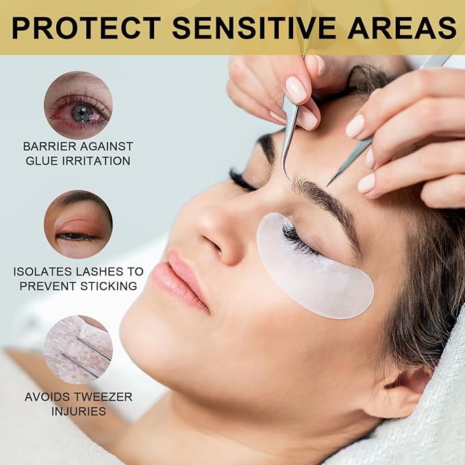 TEAWOO 150 Pairs Hydrogel Eyelash Patches, Under Eye Patches, Eye Pads for Eyelash Extension/Eyelash Tinting, Eyelash Extension Supplies Infused with Natural Aloe Vera