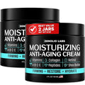 (2 Pack) Mens Face Moisturizer Cream - Anti Aging & Wrinkle Face Cream - Mens Facial Moisturizer - Retinol, Collagen, Peptides, Vitamins E & A - Facial Skin Care - After Shave Lotion - 8 oz Total