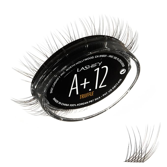 Lashify Amplify Plus+ 12mm Eyelash Extensions Refill in Truffle Color, Easy DIY False Lashes for the Most Delicate, Natural and Long Lasting Look