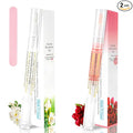 2PCS Cuticle Oil Pen for Nails,Nail Oil Pen for Nail Care,Cuticle Oil for Nails with Nail File,Nail Oil Cuticle Prevent Dry Cracking and Hangnails,Deep Nourishment(Rose & Jasmine Flavor)
