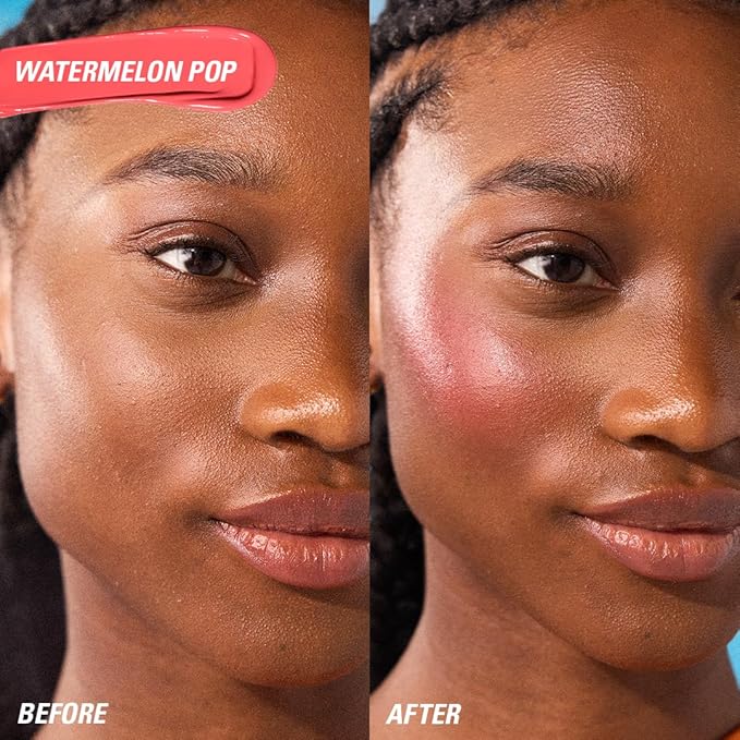 Revolution, Superdewy Liquid Blush Burst, Buildable Color for Cheek, Serum Formula with Peptides & Hyaluronic Acid, Vegan & Cruelty-Free, Watermelon Pop Coral, 0.14 oz