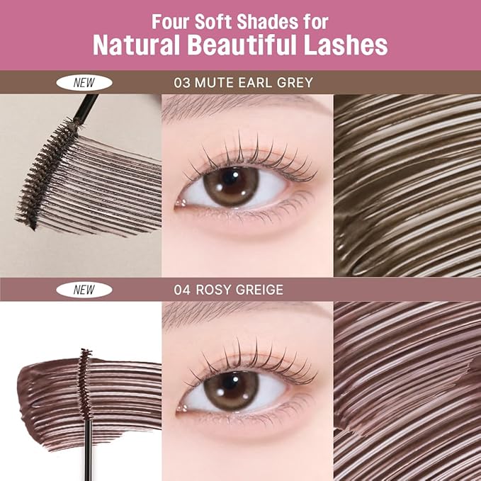 CLIO Kill Lash Superproof Mascara Fine, Waterproof Defining Mascara with Ultra-Slim Triangular Brush, Soft Greige Definition, Natural Length, Smudge-Resistant Wear (04 Rosy Greige)