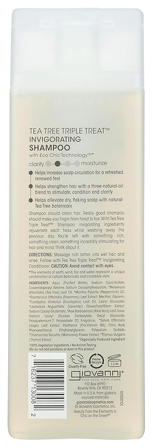Giovanni, Invigorating Shampoo, Tea Tree, 8.5 oz