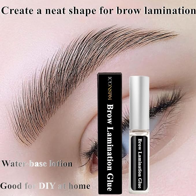 Brow Lamination Glue, Brow Fix Gel, Clear Eyebrow Lift Glue Tools Professional Brow Lifting, Strong Eye Brow Perm Adhesive Easy to Use Water-Based, More than 50 Applications
