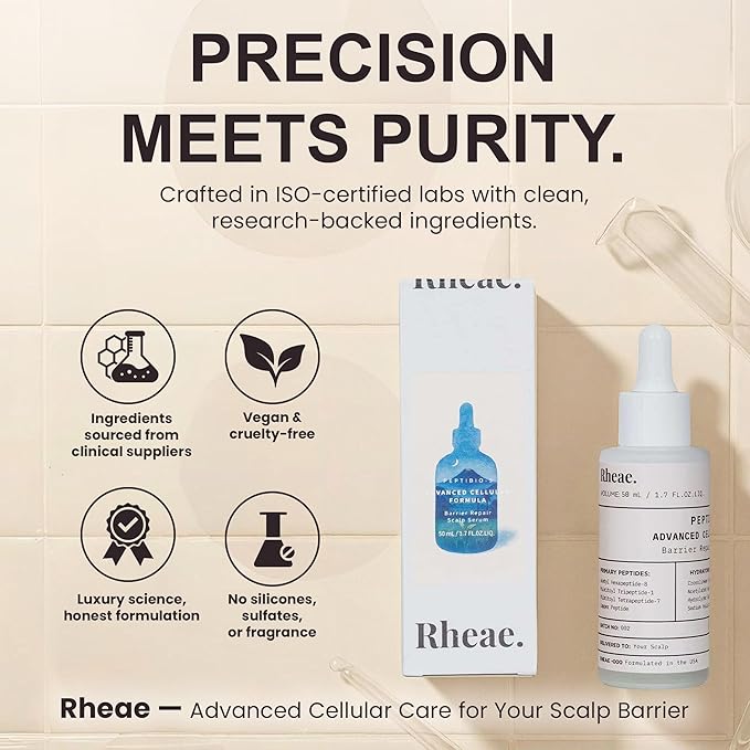 PEPTIBIO-5 Scalp Serum with 6 Peptides, 8 Hyaluronic Acids, 6 Ceramides, Antioxidants & Plant Stem Cells - Ideal for Deep Scalp Treatment & Itchy Scalp Relief for Healthy Hair Growth