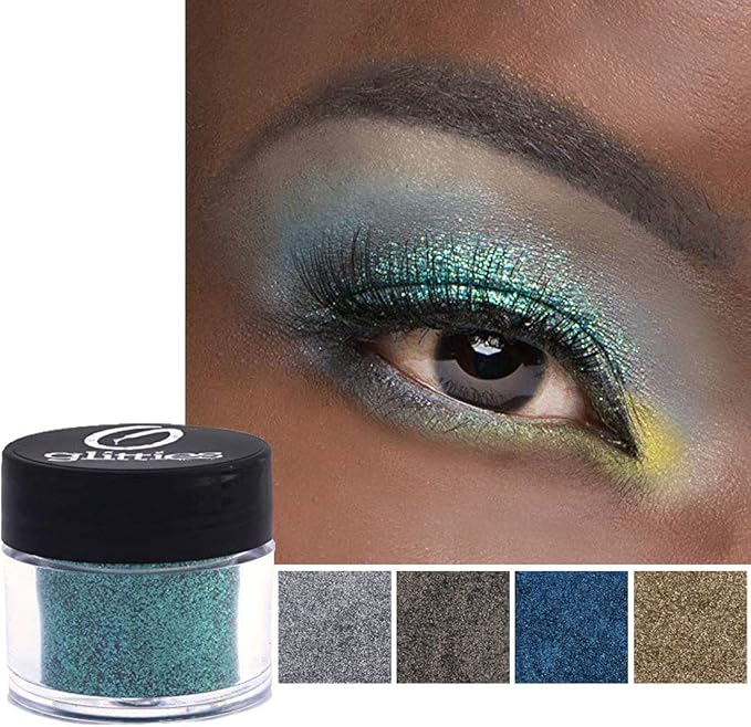 Glitties - Turquoise Shimmer - Cosmetic Grade Extra Fine (.006") Loose Glitter Powder Safe for Skin! Perfect for Makeup, Body Tattoos, Face, Hair, Lips, Soap, Lotion, Nail Art - (30 Gram Jar)