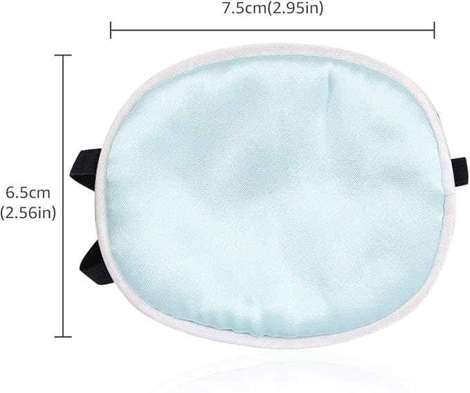 eZAKKA Silk Eye Patch for Adults Kids, 2PCS Eyepatch for Left Right Eye Lazy Eye After Surgery (M, Pink+Green)