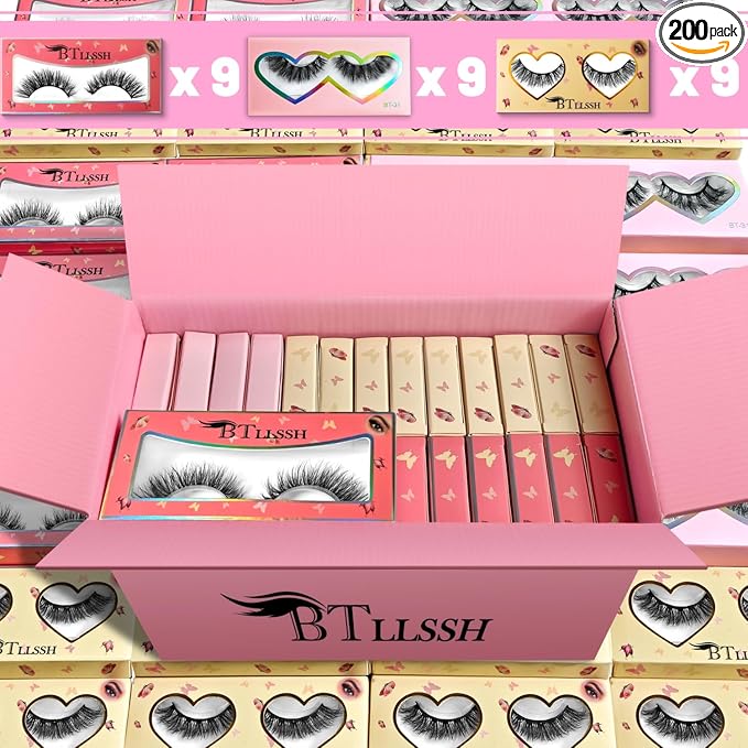 False Eyelashes 15-18mm 3 Styles 27 Pair PACK Mix Cross Fluffy Natural Look Luxury Volume Faux Mink Lashes Reusable Strip Lashes, Mulitpack