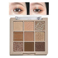 Nude Beige Matte Eyeshadow Palette Makeup, Gold Glitter Eye Shadow Palette Makeup, Highly Pigmented Eye Shadows For Older Women Eyes Naturing-Looking, Long Lasting Waterproof 03#