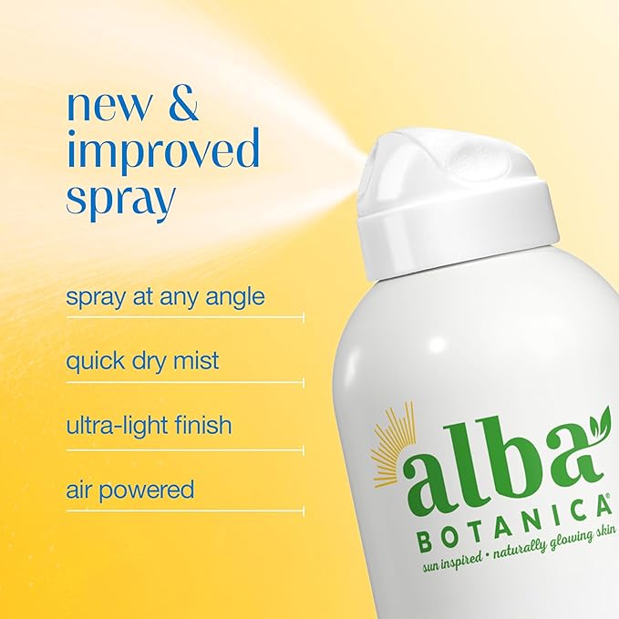 Alba Botanica Kids Sunscreen Spray for Face and Body, Tropical Fruit, Broad Spectrum SPF 50, Water Resistant, 5 fl. oz. Bottle