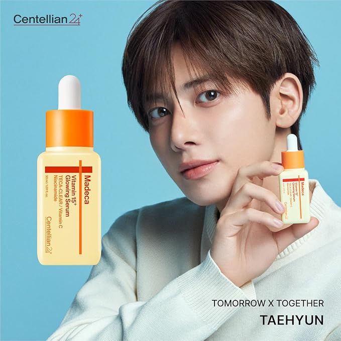 CENTELLIAN 24 Madeca Vitamin 15+ Glowing Serum 30ml – 15% Vitamin Radiance Serum Niacinamide, TECA & Vitamin C, Blemish Corrector, Uneven Tone & Melanin Care, Lightweight Korean Skin Care
