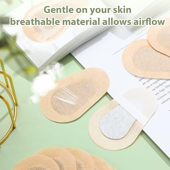 Panitay 40 Pcs Adhesive Eye Patches for Adults Eye Patch for Disposable Breathable Amblyopia Lazy Adhesive Bandages for Men(3 x 2 Inch,Nude)