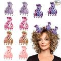 10 PCS Hair Volume Clip for Thick Hair, Root Clips for Curly Hair Volume,Purple Pink Claw Clips for Women Root Lifting for Curl