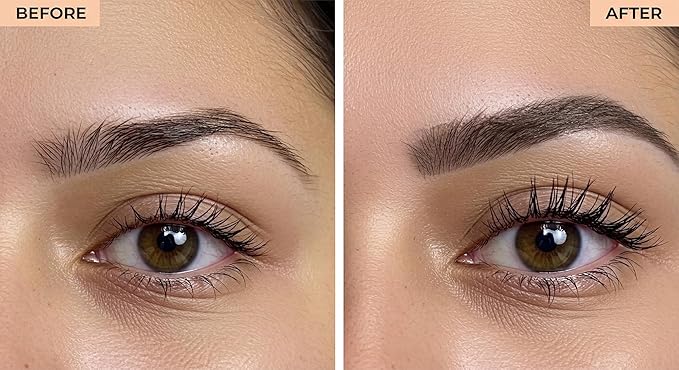 Mineral Eyebrow Powder by NuBeauti - Natural Brow Makeup Kit with Angled Contour Brush for Precision Sculpting to Color Eyebrows Precisely for Beautiful Perfect Professional Brows - (Dark Brown)
